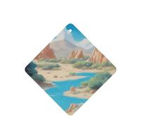 Phayah Oasis In The Desert Lot de 6 désodorisants carrés pour voiture Parfum lavande