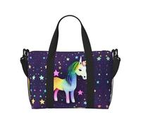 Phayah One-Horse Star Sac de sport de voyage pour femme et fille Résistant à l'eau Noir Taille unique, Noir/blanc, One Size