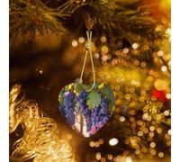 Phayah Ornements de sapin de Noël en forme de cœur en céramique motif raisins du désert, souvenirs de famille, Nouvel An, maison, souvenirs pour rassemblements