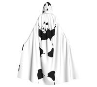 PHAYAH Panda avec motif Halloween sorcière sorcellerie robe à capuche cape de Noël à capuche cosplay bal masqué fête cadeau costume