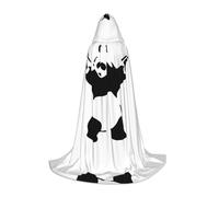 PHAYAH Panda avec motif Halloween sorcière sorcellerie robe à capuche cape de Noël sweat à capuche cosplay bal masqué fête cadeau costume S