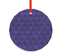 Phayah Pendentif rond en verre avec motif d'essaim de fantômes pour sapin de Noël, décoration d'intérieur