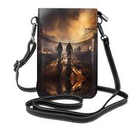 PHAYAH Petit sac à bandoulière pour téléphone portable en cuir pour femme - Pompiers combattant les incendies