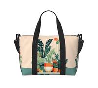 Phayah Petit sac de week-end à motif de plantes vertes pour femmes, sac de voyage, sac de week-end, sac de sport, sac fourre-tout, sac à bandoulière