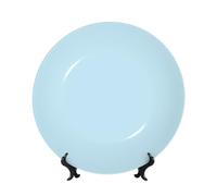 PHAYAH Petite assiette décorative en porcelaine anglaise de couleur unie avec support vertical pour décoration de bureau à domicile 20,3 cm