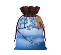 PHAYAH Petite fleur sur une fine brindille - Sac cadeau avec cordon de serrage utilisé pour un anniversaire et une fête, un choix idéal pour la famille et les amis