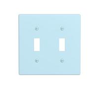 Phayah Petite plaque murale décorative de couleur unie avec motif frais, prise de courant, double interrupteur à bascule, 11,4 x 11,4 cm