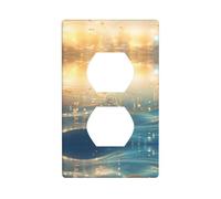 Phayah Phonogram Plaque murale double en polycarbonate thermoplastique pour prise de courant duplex Taille standard