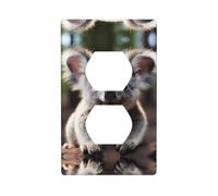Phayah Plaque murale avec motif koala mignon - Plaque murale pour interrupteur double prise électrique