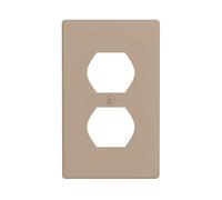 Phayah Plaque murale de couleur unie marron clair à motif de caches de prise murale pour interrupteur duplex - Plaque de commutation électrique à double prise