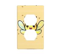 Phayah Plaque murale décorative avec motif abeille jaune - Dimensions : 11,4 x 7,9 cm - Pour zones résidentielles et commerciales
