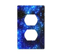 Phayah Plaque murale décorative avec motif étoiles brillantes bleues - Dimensions : 11,4 x 7,9 cm - Pour zones résidentielles et commerciales