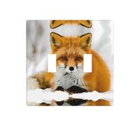 Phayah Plaque murale décorative avec motif renard jaune - 11,4 x 11,4 cm