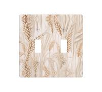 Phayah Plaque murale décorative blanche à motif floral pour prise de courant 11,4 x 11,4 cm