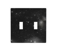 Phayah Plaque murale décorative noire et blanche avec motif galaxie - 11,4 x 11,4 cm