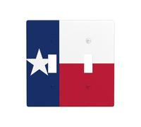 Phayah Plaque murale décorative pour interrupteur à double bascule, motif drapeau du Texas, pour chambre à coucher, salon, 4,5 x 11,4 cm