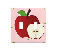 Phayah Plaque murale décorative pour interrupteur à double interrupteur Motif dessin animé Rouge