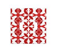 Phayah Plaque murale décorative pour interrupteur à double motif géométrique rouge