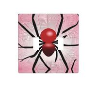 Phayah Plaque murale décorative pour interrupteur double motif araignée rouge