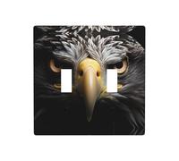 Phayah Plaque murale décorative pour interrupteur double motif œil d'aigle