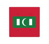 Phayah Plaque murale décorative pour interrupteur Motif drapeau des Maldives 11,4 x 11,4 cm