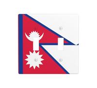 Phayah Plaque murale décorative pour interrupteur Motif drapeau du Népal 11,4 x 11,4 cm