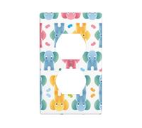 Phayah Plaque murale double en plastique avec motif éléphant - Taille standard - Polycarbonate thermoplastique