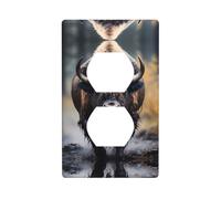 Phayah Plaque murale double en polycarbonate thermoplastique avec motif bison d'Amérique du Nord