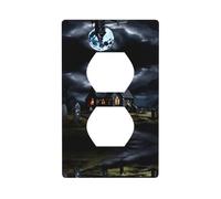 Phayah Plaque murale double en polycarbonate thermoplastique de taille standard Motif Cottage in The Cemetery