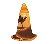 PHAYAH Poncho à capuche avec motif camel au crépuscule unisexe pour cosplay, Halloween, fête, bal masqué, taille M