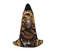 PHAYAH Poncho à capuche unisexe avec motif de pignon pour cosplay, Halloween, fête, bal masqué, taille M