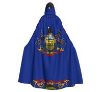 PHAYAH Poncho à capuche unisexe avec motif drapeau de l'État de Pennsylvanie pour cosplay, Halloween, fête, bal masqué