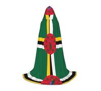 PHAYAH Poncho à capuche unisexe avec motif drapeau du Commonwealth de la Dominique pour cosplay, Halloween, fête, bal masqué S