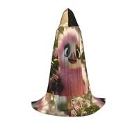 PHAYAH Poncho à capuche unisexe avec motif pingouin rose mignon pour cosplay, Halloween, fête costumée, bal masqué, taille M