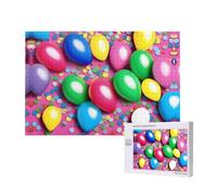Phayah Puzzle 1000 pièces en bois pour adultes et enfants, kit de bricolage, décoration d'intérieur, 75 x 50 cm, ballons à motif confettis