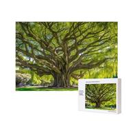 Phayah Puzzle à motif d'arbre primitif - Décoration murale unique - 300 pièces