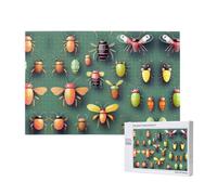 Phayah Puzzle Atlas des insectes pour adultes 1000 pièces. Décoration d'intérieur, fête d'anniversaire pour hommes et femmes, 75 x 50 cm