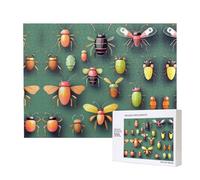 Phayah Puzzle Atlas des insectes pour adultes - 500 pièces - Décoration d'intérieur - Fête d'anniversaire pour homme et femme - 50,4 x 38,1 cm
