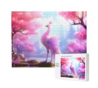 Phayah Puzzle avec motif oiseau rose unique pour décoration de la maison, 500 pièces