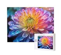 Phayah Puzzle chrysanthème arc-en-ciel pour adultes de 500 pièces. Décoration d'intérieur, fête d'anniversaire pour hommes et femmes, 50,4 x 38,1 cm