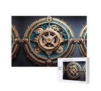 Phayah Puzzle cool steampunk engrenages motif puzzle unique art mural image pour décoration de la maison 300 pièces