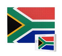 Phayah Puzzle drapeau de l'Afrique du Sud pour adultes - 500 pièces - Décoration d'intérieur - Fête d'anniversaire pour homme et femme - 20,4 x 38,1 cm