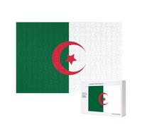 Phayah Puzzle drapeau de l'Algérie de 300 pièces pour puzzle en bois pour famille, ami, décoration d'intérieur, art mural, 15,7 x 27,9 cm