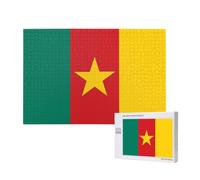 Phayah Puzzle drapeau du Cameroun pour adultes 1000 pièces jouets de développement de l'intelligence pour enfants 29,5 x 19,7
