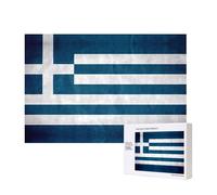 Phayah Puzzle drapeau grec pour adultes 300 pièces. Décoration d'intérieur, fête d'anniversaire pour homme et femme, 15,7 x 27,9 cm