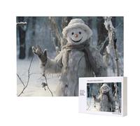 Phayah Puzzle en bois 500 pièces pour adultes et enfants, décoration d'intérieur, 52 x 38 cm, motif bonhomme de neige dit bonjour