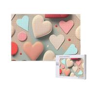 Phayah Puzzle en bois à motif d'amour de 1000 pièces pour la famille, les amis, décoration murale, 29,5 x 50 cm