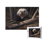 Phayah Puzzle en colère de panda en colère - Décoration murale unique - 1 000 pièces