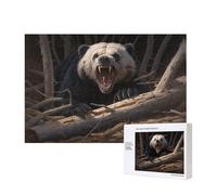 Phayah Puzzle en colère de panda en colère - Décoration murale unique - 300 pièces