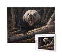 Phayah Puzzle en colère de panda en colère - Décoration murale unique - 500 pièces